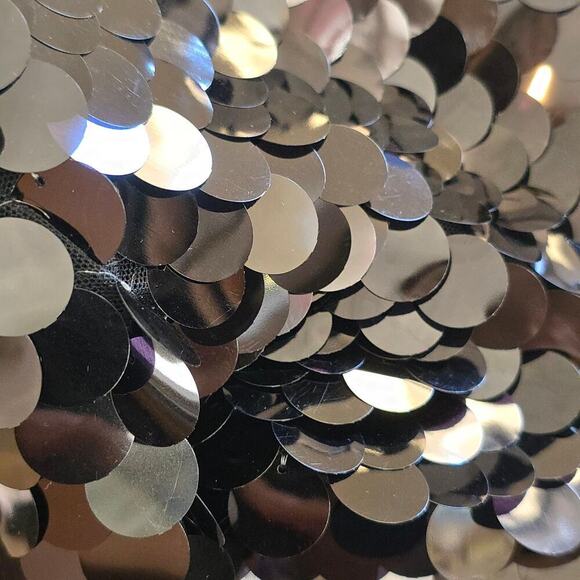 A New Day Black Sequin Crop Top Sz Small - Picture 9 of 13